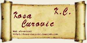 Kosa Čurović vizit kartica